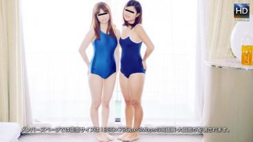 1000giri 150413mei_aina 1000人斬り 150413 レズフェティシズム ～競泳水着の巨乳レズがベッドで３Ｐ～