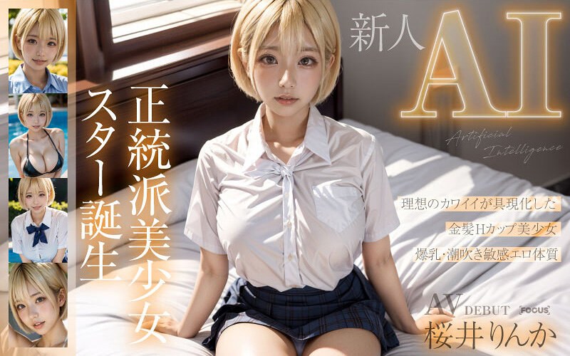 [Rookie AI] Orthodox Beautiful Girl Star Born Blonde Hcup Sakurai Rinka